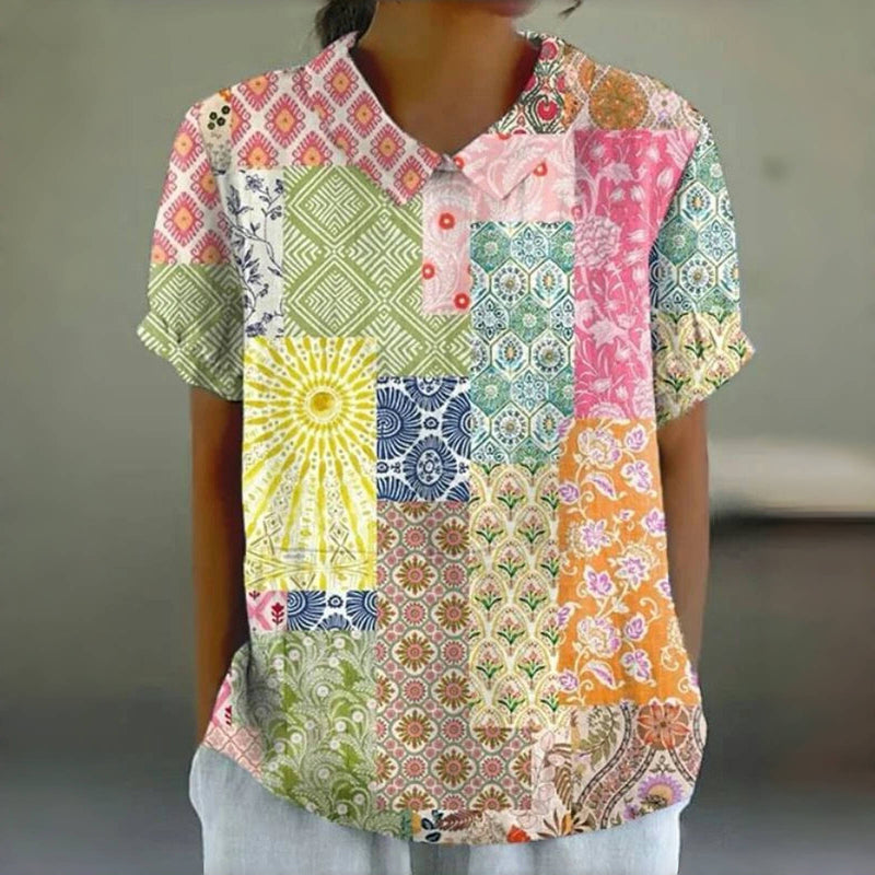 Vera | Colourful Vintage Blouse