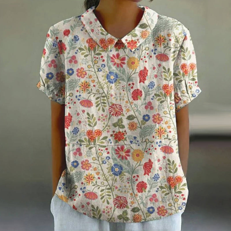 Flora | Vintage Floral Print Blouse