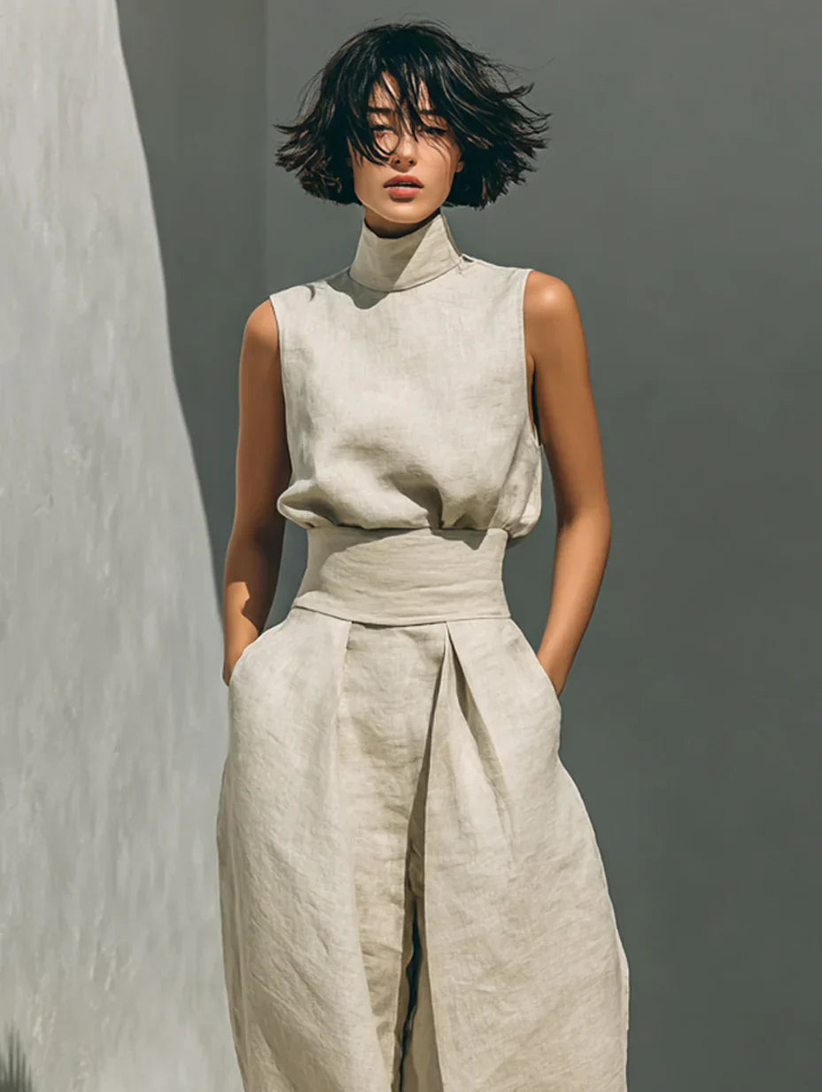Flor | Sleeveless Wide-Leg Set