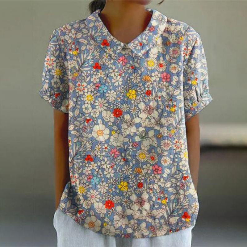 Poppy | Vintage Floral Print Blouse