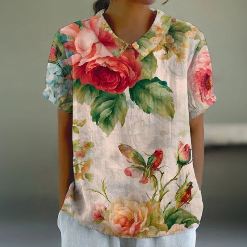 Stella | Bold Floral Print Blouse