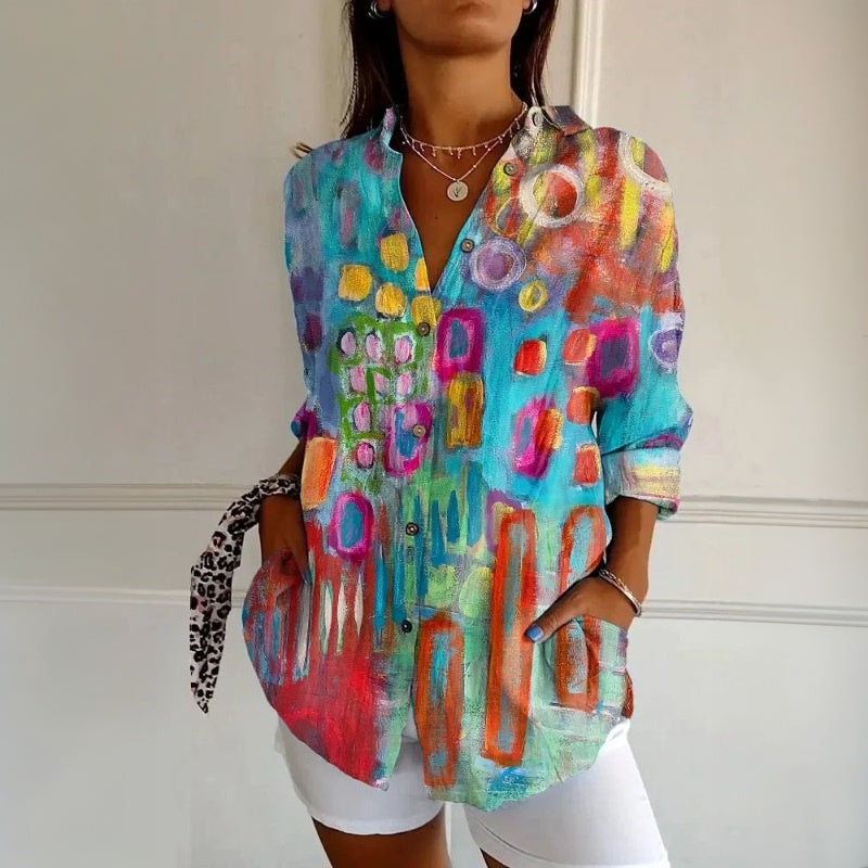 Mila | Vintage Colourful Blouse