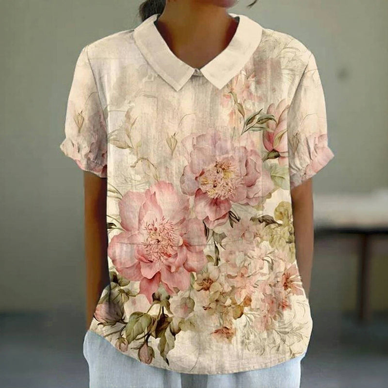Amber | Vintage Floral Print Blouse