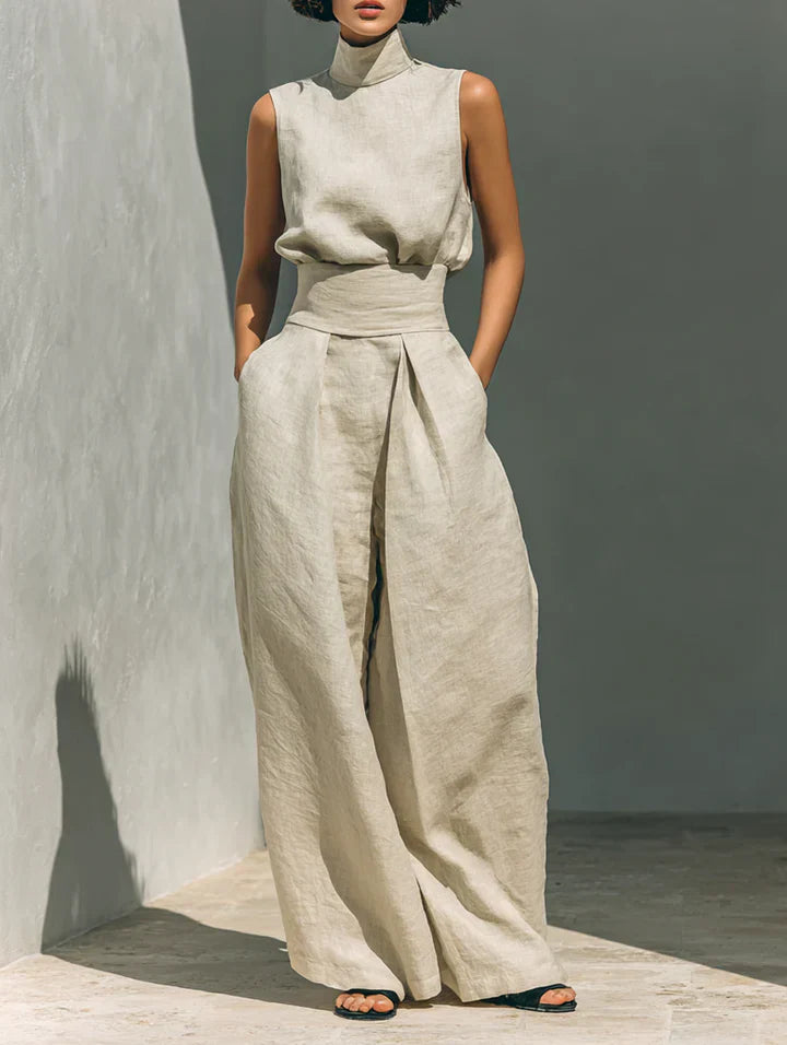 Flor | Sleeveless Wide-Leg Set