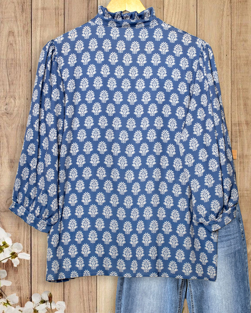 Isla | Floral Print V-Neck Blouse