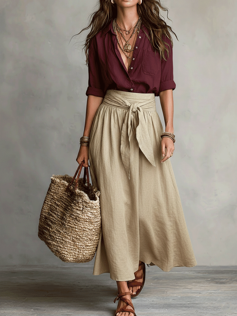 Lisa | Effortless Elegance Boho Skirt Set