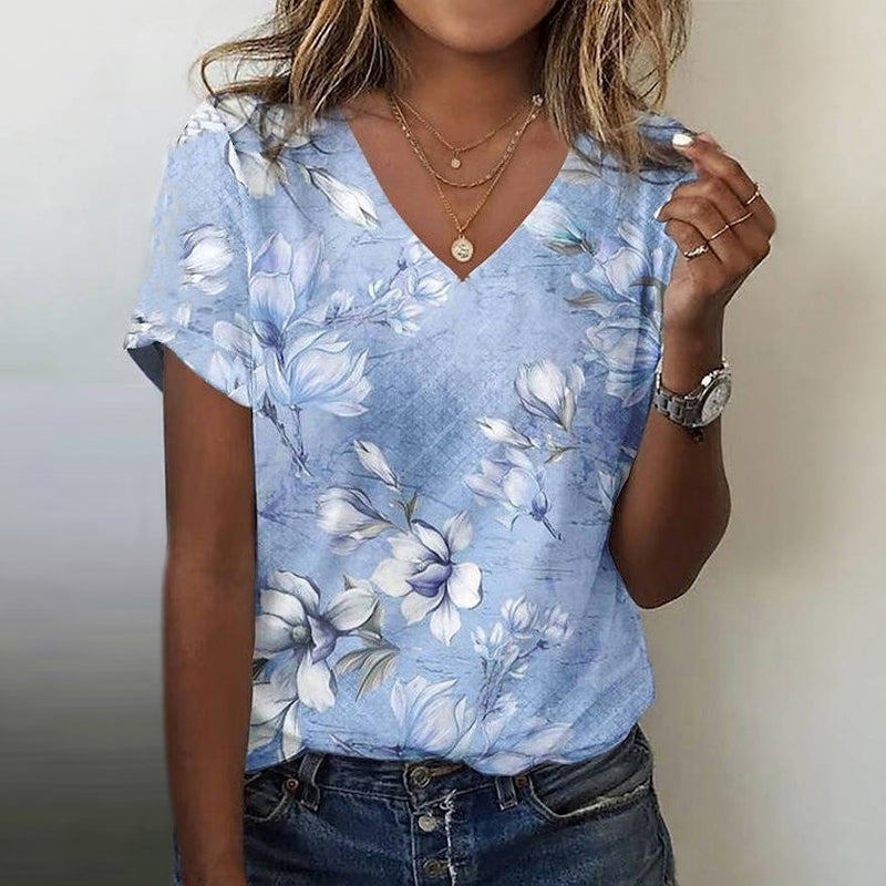 Celeste | Casual Floral Print T-Shirt