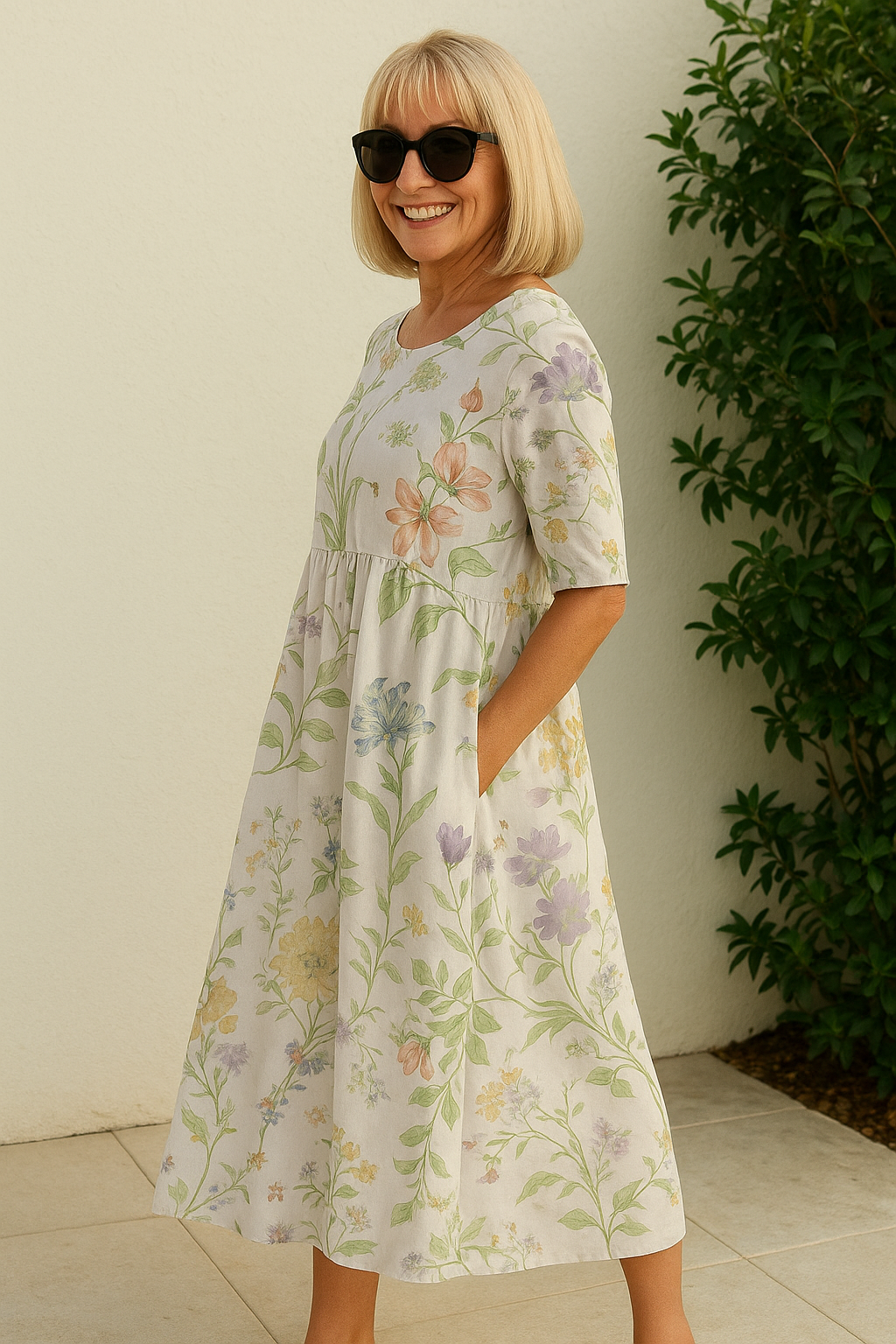 Eliza | Relaxed Floral Midi Dress