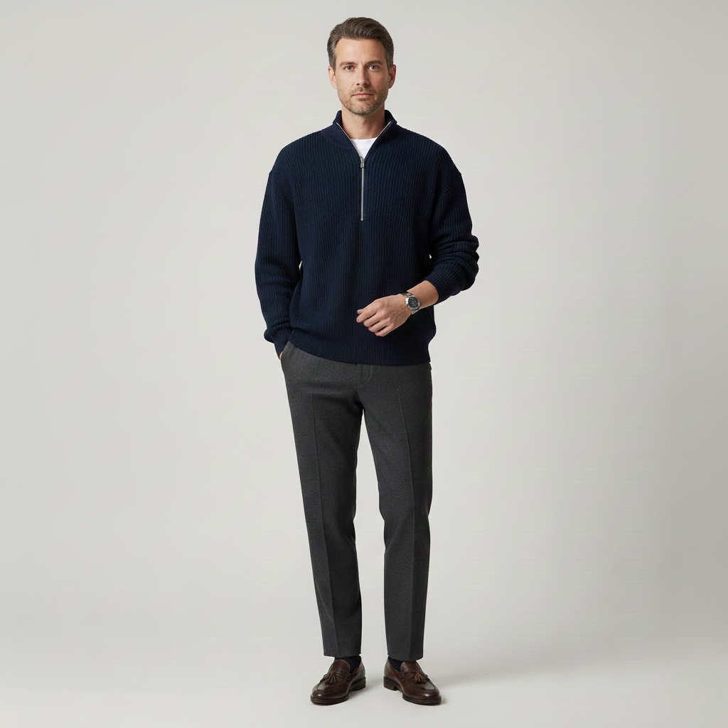 Heritage Staples Half-Zip Sweater