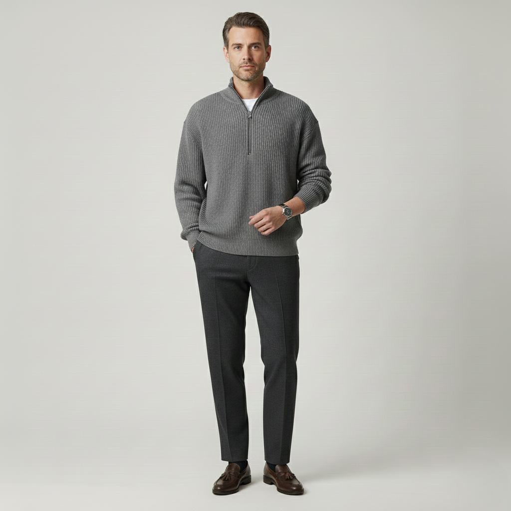 Heritage Staples Half-Zip Sweater
