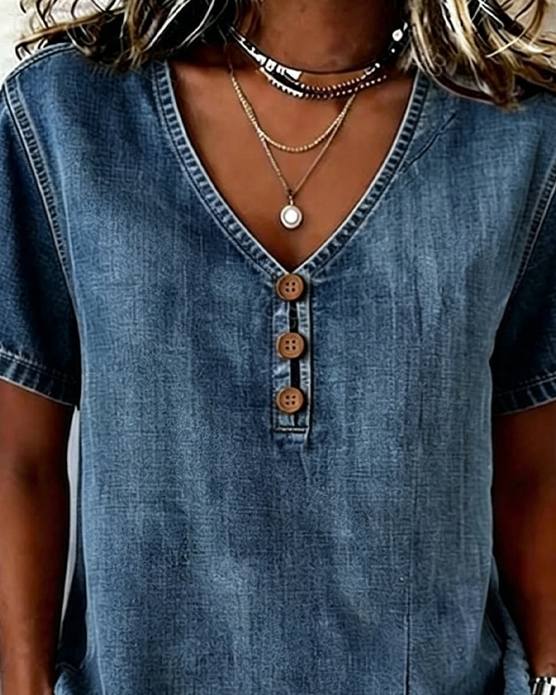 Lyjena - Denim Blouse