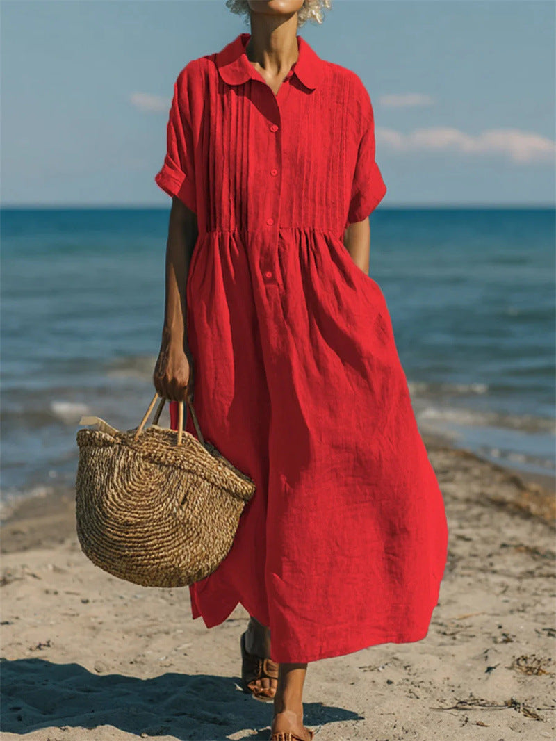 Evelyn | Relaxed Button Dress