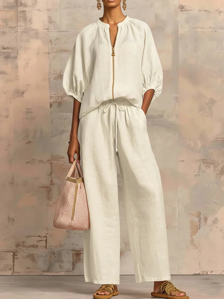 Alba | Button-Front Two-Piece Set