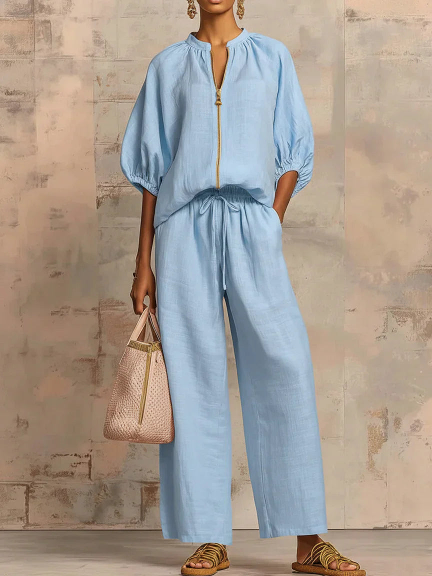 Alba | Button-Front Two-Piece Set