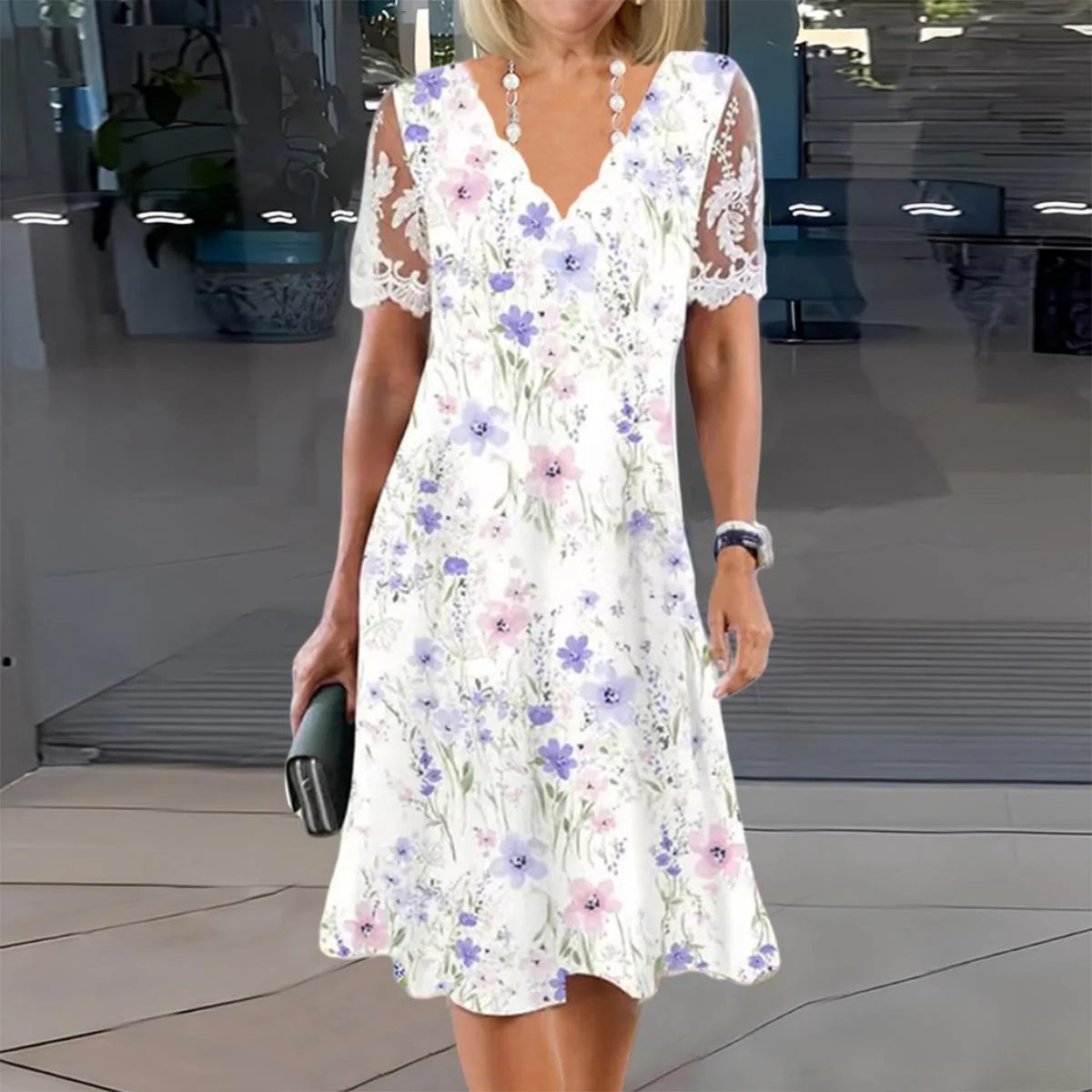 Eleanor | Floral Print Midi Dress