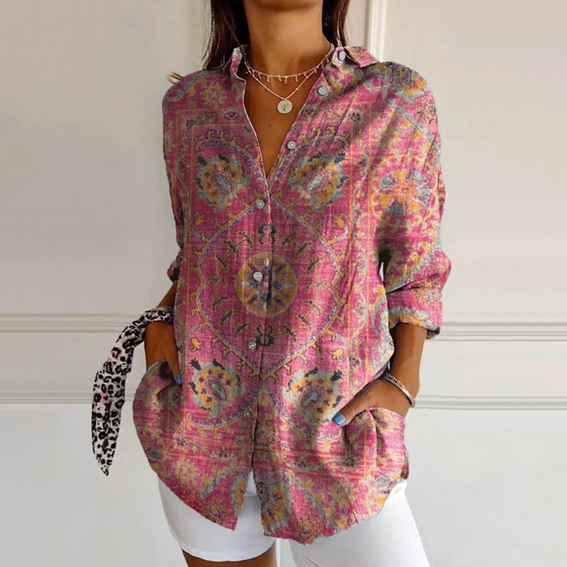 Ann | Ethnic Print Blouse